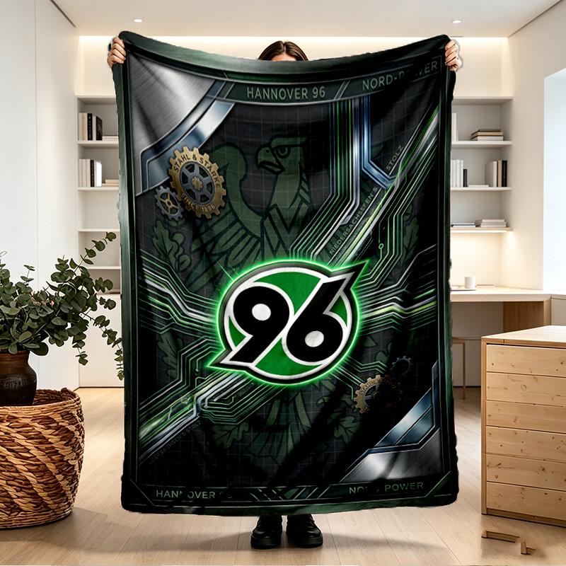 Hannover 96 Football Print Blanket - Soft & Comfortable, for Bedroom, Travel, Sofa, Home Decoration - Birthday Christmas Gift for Friend