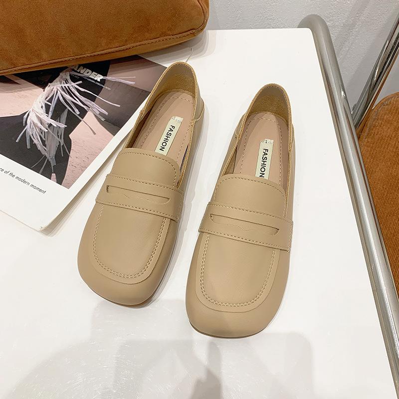 Single shoes women's flat bottom 2025 new one-pedal soft-soled lazy beanie shoes small fragrant flat heel shallow mouth ladyshoes