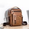 Genuine Leather Men's Crossbody Shoulder Bag Vintage Cowhide Messenger Bag for Male Small Casual Handbag