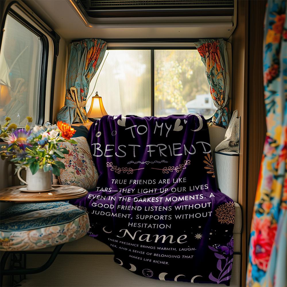 True Friends Light Up Lives In Darkness Blanketcustomize Your Name Lightweight Comfortable And Stylish Blanket For Travel Bed Home Chair Office Sofa