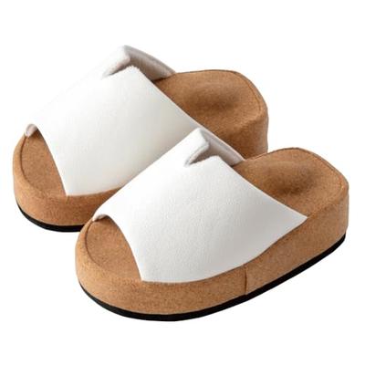 Alphax Women's Core Training Slippers, Sliet, Half-Size, White, Sizes 23.0-25.0cm