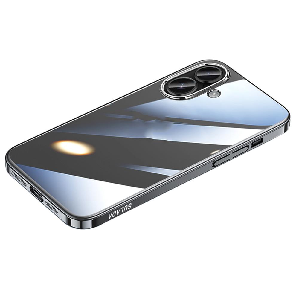 SULADA JINGJIA Series For iPhone 17 Case Electroplating Hard PC Clear Phone Case with Lens Film