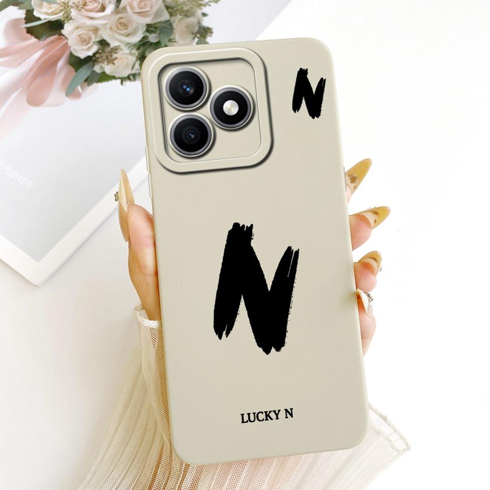 For Honor X8D Case Luxury A-Z Letters Fashion Cool Crown Silicone Funda For Huawei Honor X8D Phone Case