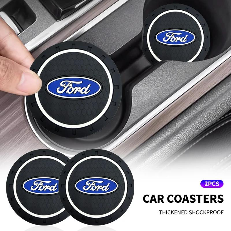 New Anti Slip Mat Car Coaster Durable Car Cup Holder Coaster Dust-proof Protection For Ford Fiesta Mondeo Fusion Explorer Escape