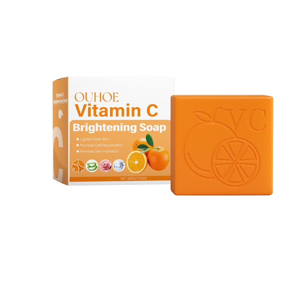Ouhoe Vitamin C Brightening Soap Deeply Nourishing For Dull Skin Gentle Exfoliating Bar