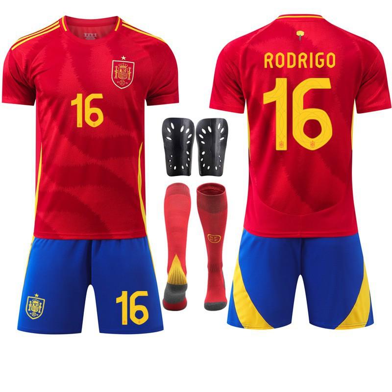 European Cup 7 Morata No. 19 Yamal 17 Nico Jersey Olmo Spanish Home Football