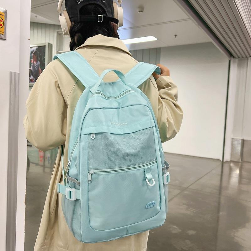 Student Schoolbag Backpack Fashionable Large Capacity Versatile Waterproof College Student Backpack Lightweight