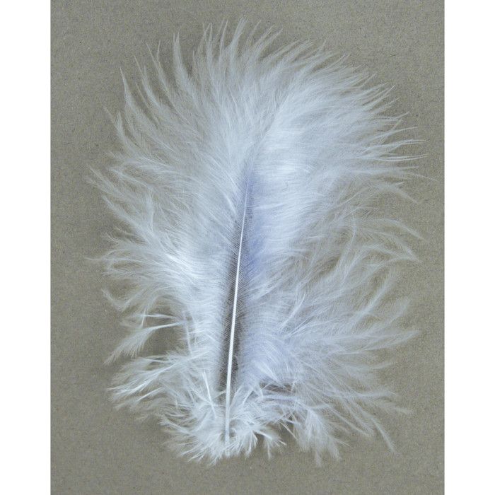 Plumes de décoration Bleu clair 8 cm