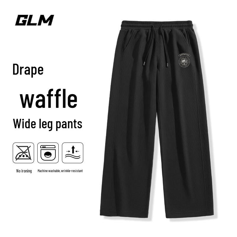 

GLM Men s Waffle Casual Loose Straight-Leg Sweatpants XL