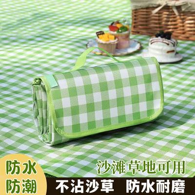 Picnic Mat Moisture-proof Mat Thickened Outdoor Picnic Camping Tent Floor Mat Spring Outing Seat Cushion Waterproof Lawn Mat Folding