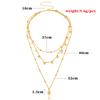 Neues 925er Sterlingsilber Mehrschichtiges Halsketten-Charme Geometrische Form Damen-Anhänger Choker Geburtstagsgeschenk Exquisiter Schmuck