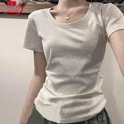 2025 Women's Cotton Slim Fit Round Neck T-Shirt