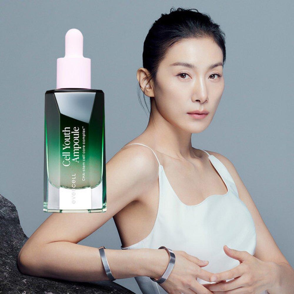 Evercell Ampule Tekutina z kmenových buněk Kyselina hyaluronová Buněčná omlazující ampule 30 ml Zlepšuje elasticitu nosoretní rýhy