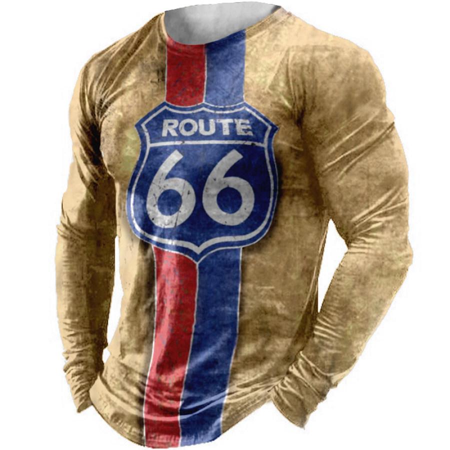 Spring and Autumn Round Neck 3D Printed Top Fashionable Casual Sports Long Sleeved Men's T-shirts