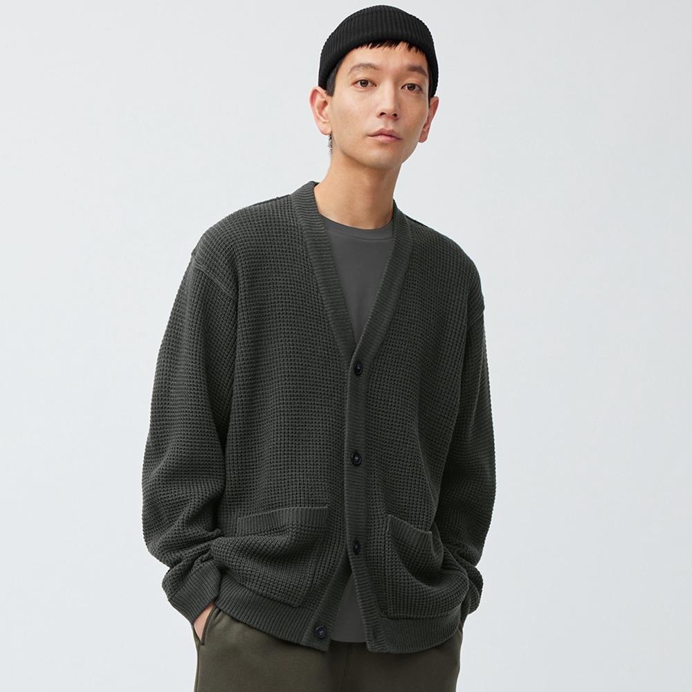 

Кардиган Gu Waffle с длинным рукавом 07 GRAY/XL