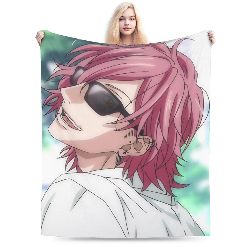 Yarichin Club Ayato Yuri Printed Blanket For Men Women Super Soft Cozy Throw Blankets for Sofa 50x60 Inches Multiple Sizes