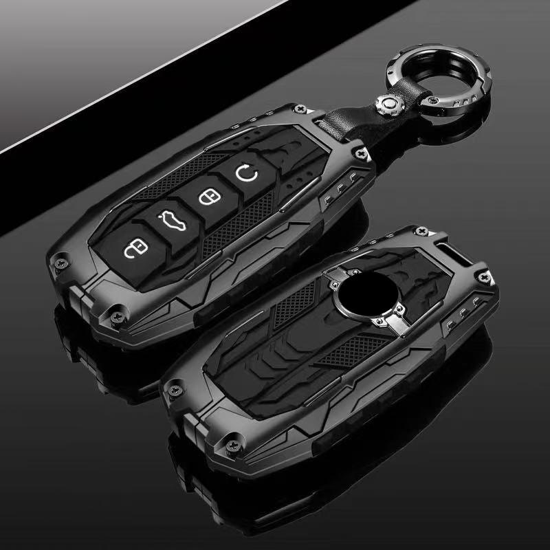 Metal Car Remote Key Cover Case Holder Shell Keyring Chain Fob for Chery Tiggo5X Tiggo 8L 8 Plus Tiggo 7 Pro Omoda 5 Jaecoo J7