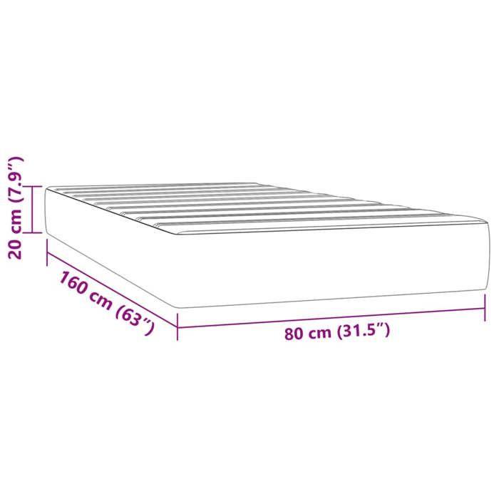 VidaXL Matelas à ressorts ensachés pour enfants 80x160 cm similicuir,meuble de chambre à coucher,matelas à ressorts,4016543