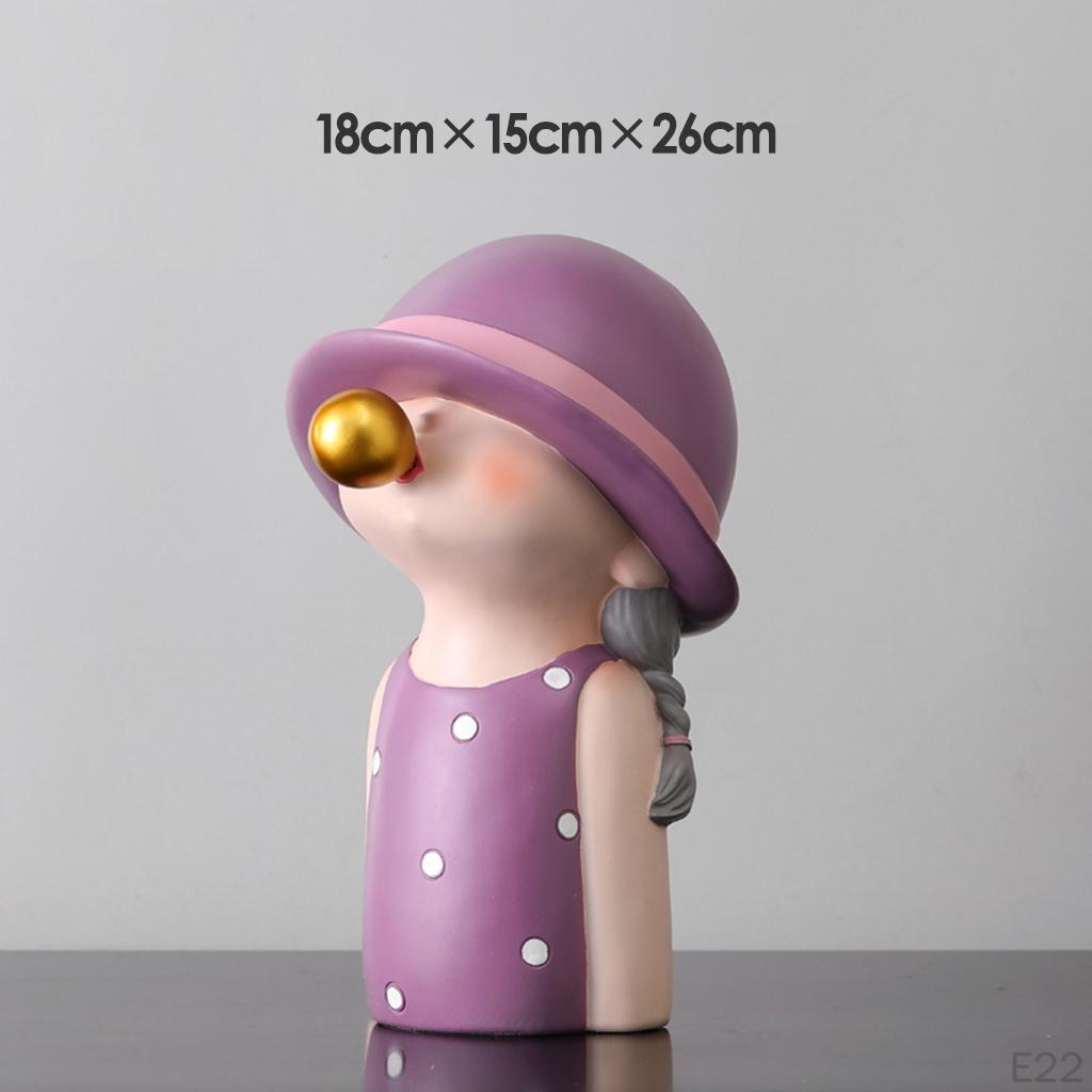 Chic Cartoon Figurine Sculpture Ornament Miniature Statue Bookshelf Crafts