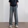 Mens Oversize Straight Leg Jeans Teen Streetwear Vintage Casual Denim Pants