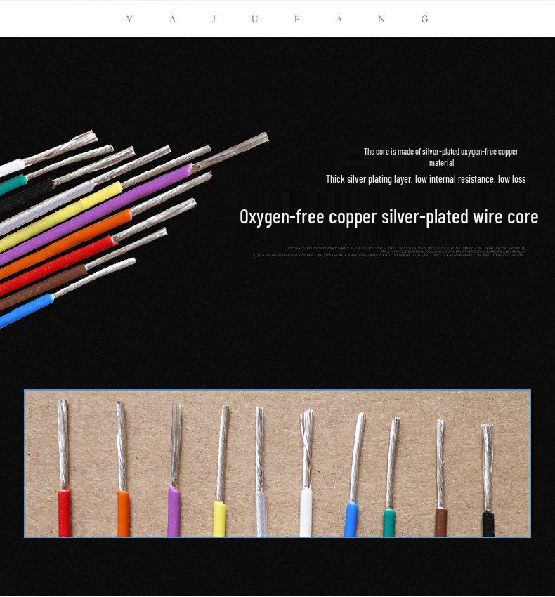 Teflon Silver-Plated High-Temp Wire for Audio Connection - 0.2/1/2.5/4/6mm²