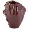 Brown Floral Slice Ceramic Vase with Non-Slip Pads