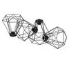 Geometric Black Pendant Light Shade Metal Edging Chandelier Home Art Chandelier Pendant Light for Living Room