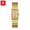 OLEVS 3700 Heißverkaufte Modelle Edelstahl Diamant Quadrat Mehrfarbig Elegante Frau Dame Quarz Uhr