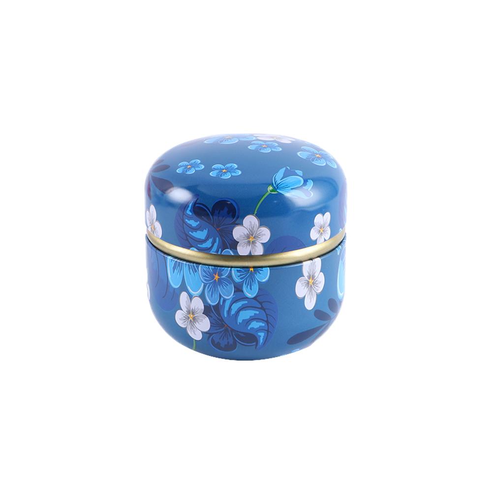 Japanese Style Flower Portable Small Mini Snacks Candy Storage Box Tin Plate Canister Tea Cans Containers Packaging Box