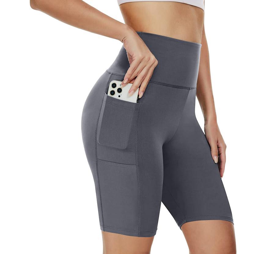 Frühling/Sommer Damen High-Waist Leggings mit Taschen: Schlankmachende, Po-Hebende Yoga-Sporthosen, Auf Lager.