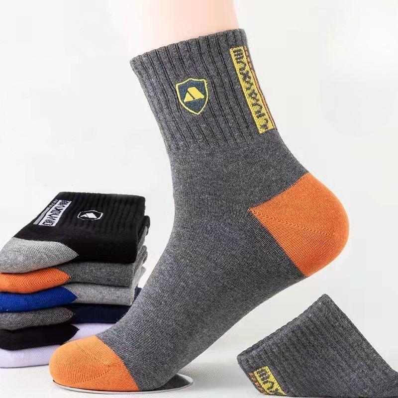 Men's Summer Thin Fashion New Leisure Sports Breathable Sweat Absorbing Tube Cotton Socks
