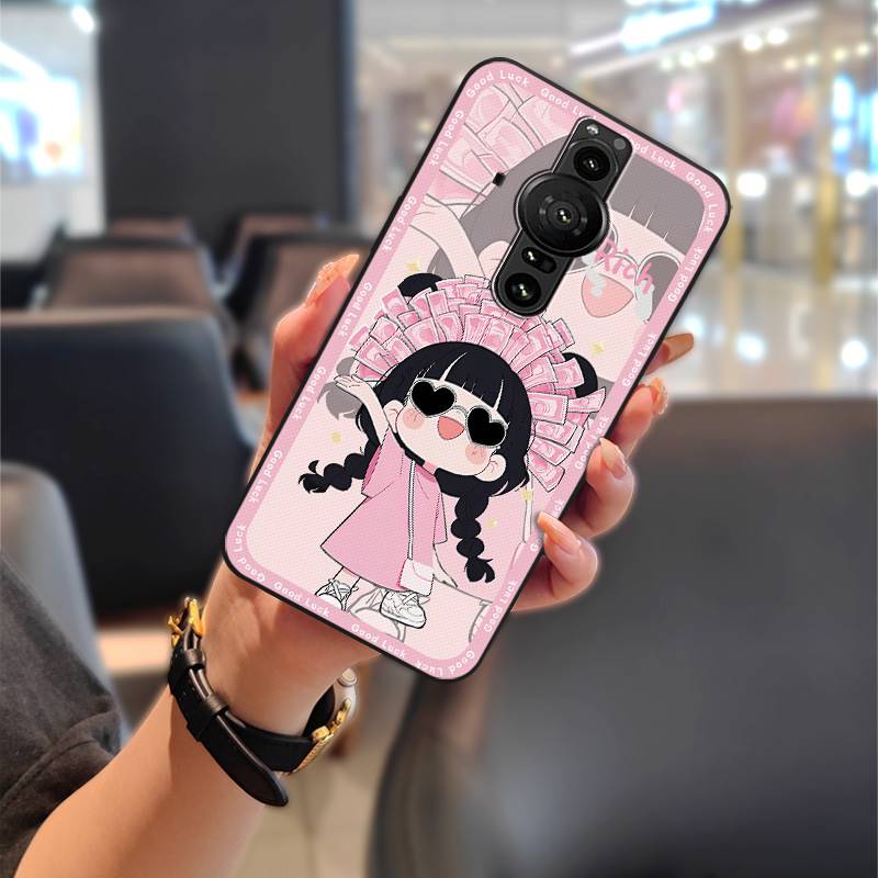 Graffiti Anti-dust Phone Case For Sony Xperia Pro-I Animals Durable Full wrap Dirt-resistant Waterproof Cartoon Cute TPU