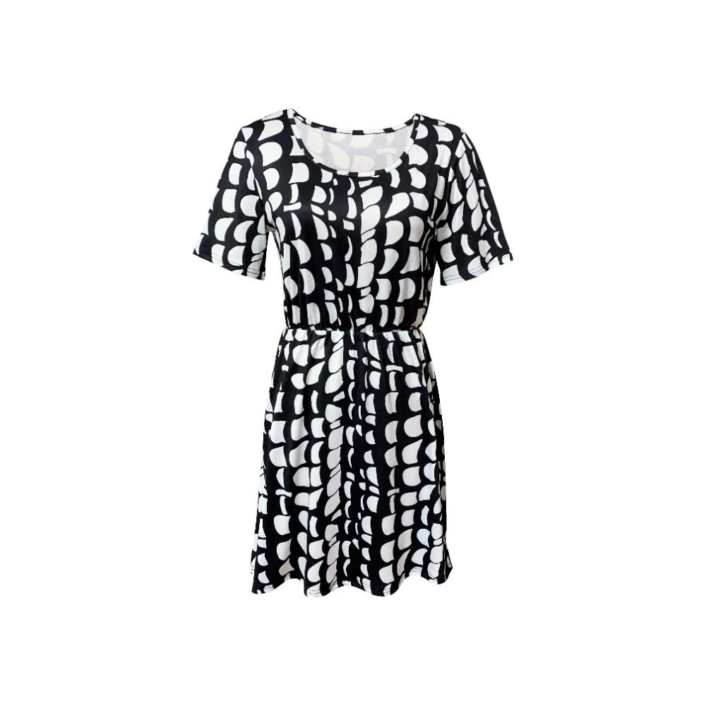 Women's Striped Shirt Dress Ruffle Half Sleeve Button Front Smock Short Dresses