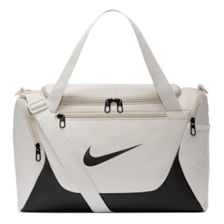 Nike Brasilia 60L Color Block Design Detachable Shoulder Strap Training Fabric Travel Bag Unisex bags Light-Bone IB4398-072 Light Bone