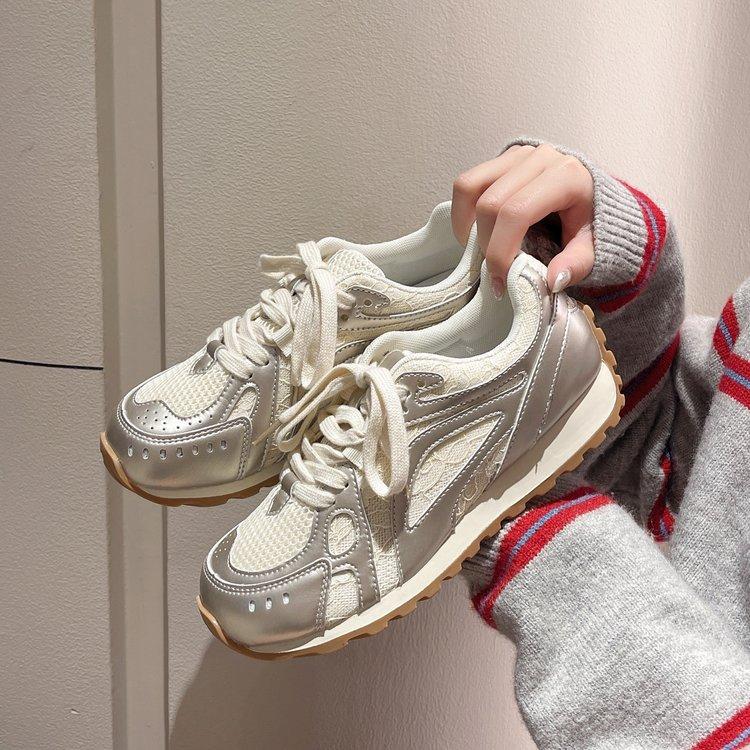 Niche Women's German Training Shoes Women's Summer New Platform Shoes Mesh Breathable Dad Sports Shoes Casual Shoes