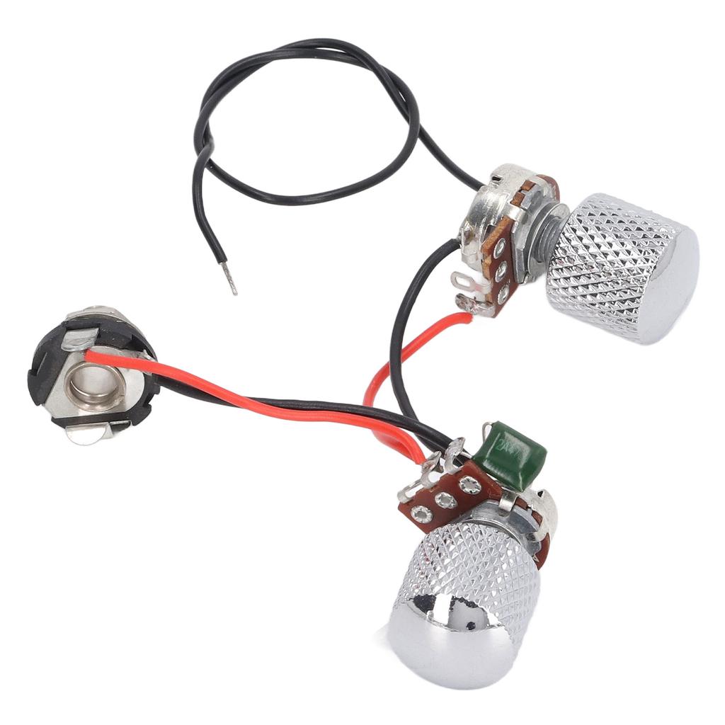 Electirc Guitar Wiring Harness Non Slip A500K+B500K Jack Knob Pickup Switch Harness Low Noise