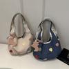 Chic 2024 Korean Floral Handheld Tote Bag With Simple Aesthetic Design Ideal For Everyday Use