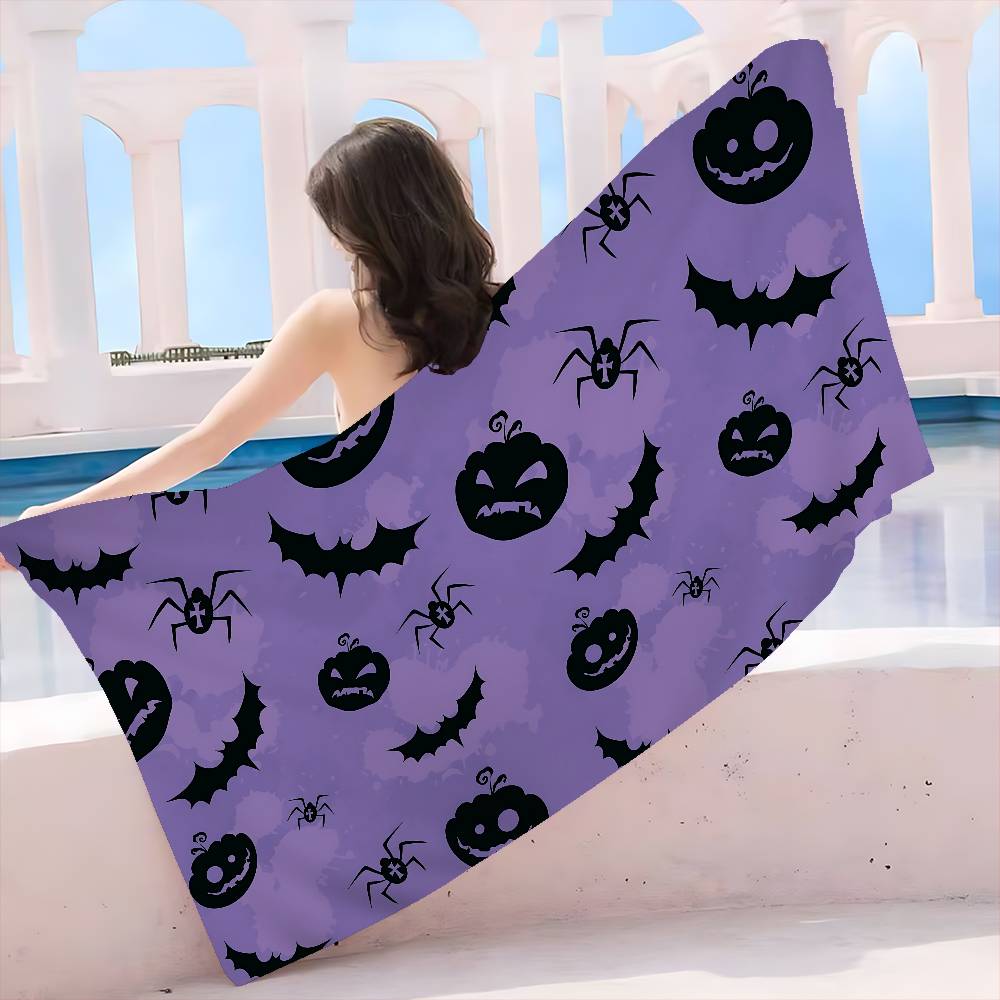 Halloween Decoration H-Halloween D-Decorations Microfiber Beach Towel Absorbent Quick dry Soft Yoga Swimming Resort Towel