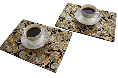 Comes Packaged and Ready To Use As a a Japanese Gift That Will Please Japanese Tea Mat Set of Pattern Gift, Foreigners, Kimono, Obi-style 2, All-over