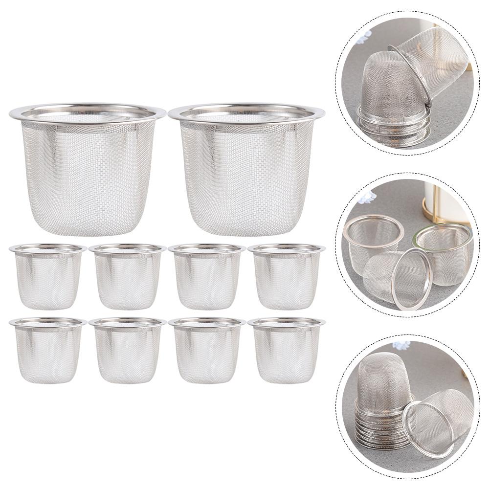 Teapot Filter Liner Strainer Strainers for Loose Leaf Coffee Infuser Fine Mesh Cup Sifter Stainless Steel