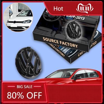 For VOLKSWAGEN VW 2026 New 2pcs 135mm 110mm Car Front Grill Badge and Rear Trunk Emblem Lid Logo Car Styling For Golf 6 MK6 2009