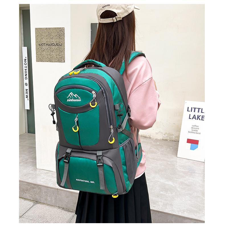 Men's and Women's 60L Large Capacity Outdoor Hiking & Travel Backpack - Lightweight, Fashionable, and Casual Sports Bag