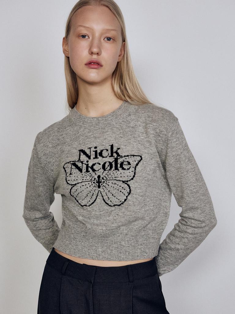 Nigaennikol Cashmere Butterfly Signature Crop Knit_8 Color (B Type)