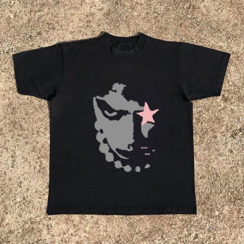 

This High-street Men s Women s Pure Cotton Short-sleeved with A Bold and Unpretentious Appearance Is A Versatile and Loose Top 4XL