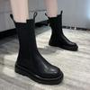 Cigarettstövlar med tjock sula Martin-stövlar dam 2025 höst och vinter nya brittisk vind tub Internetkändis Chelsea korta stövlar enkelstövlar