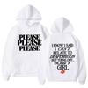 Sabrina Carpenter Please Please Please Hoodie Men Women High Quality Fashion Trend Sweatshirt Street Y2K Style Sweatshirts Tops