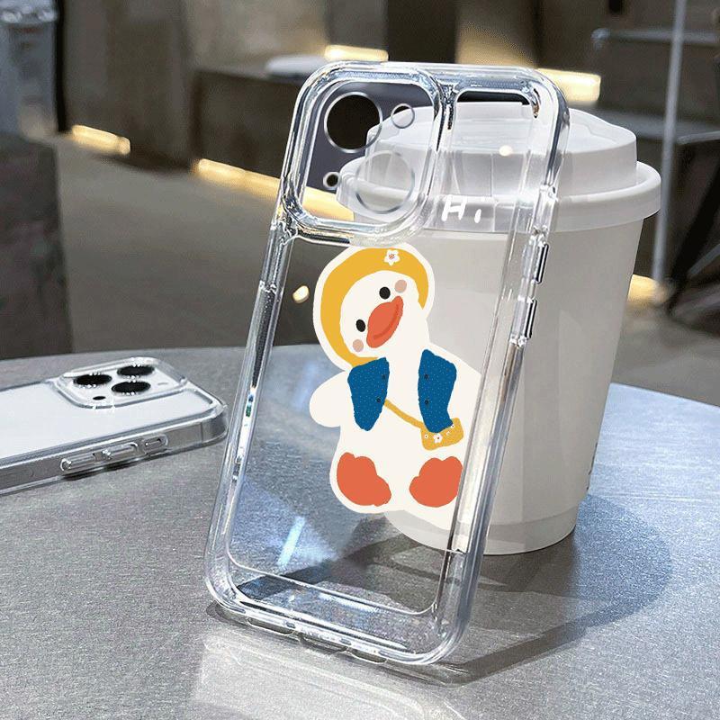 Cool Duck Selfie Art Drop Resistant Phone Case for iPhone 17 16 15 14 13 12 11 16E Series Pro Max Plus Double Layer Protection