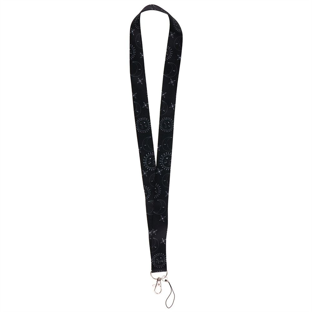Sun and Moon Stars Lanyard Keyrings Badge Holder Hanging Rope Phone Neck Strap ID Card Holder