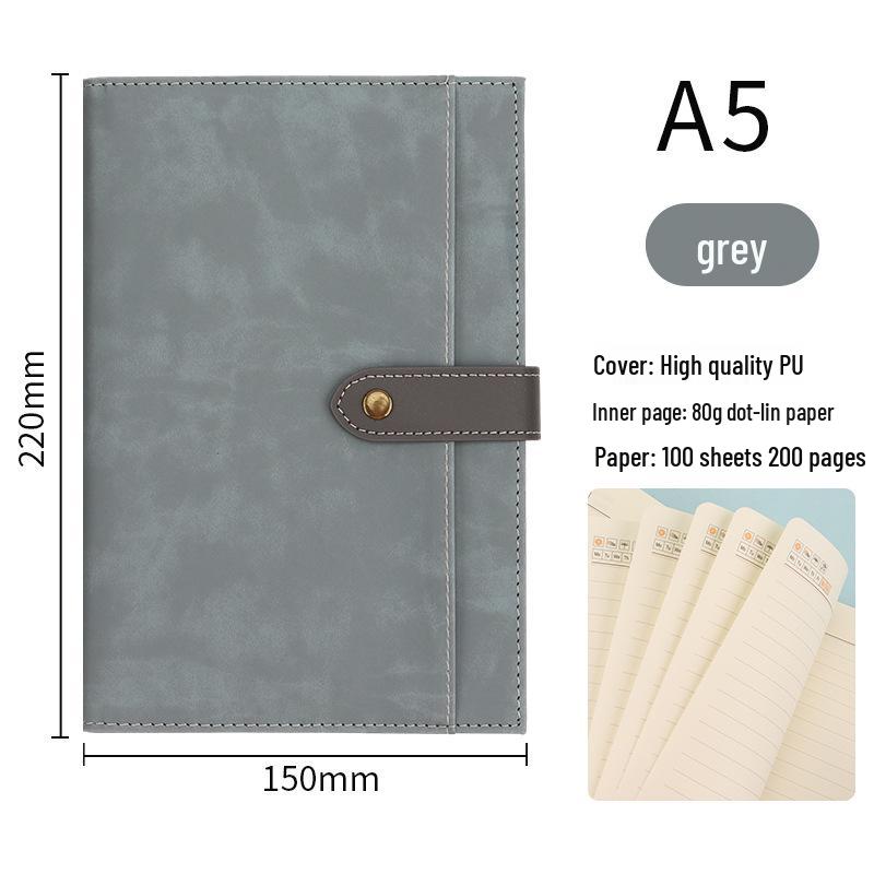 A5 Notebook & Thermos Cup Gift Set - Custom Business Souvenir with Logo A5 серый