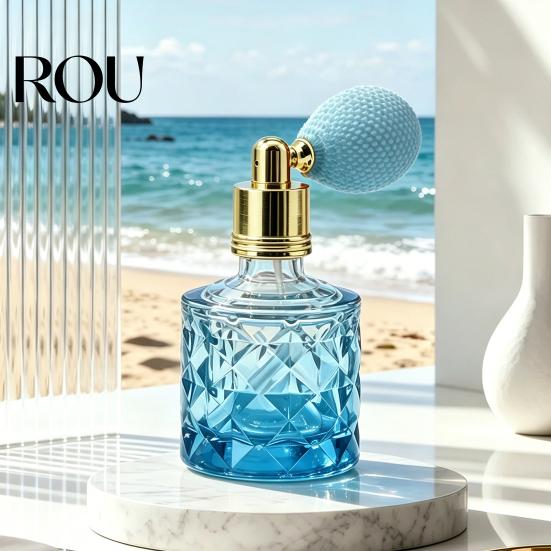 Reusable Perfume Bottle 10ML Vintage Air Bag Bottle, Portable Refillable Fragrance Empty Atomizer Glass Spray for Travel Pocket